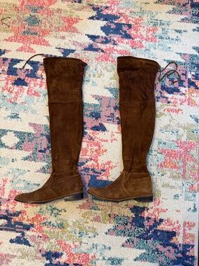 Stuart Weitzman Brown Suede Over-the-Knee Boots - well loved